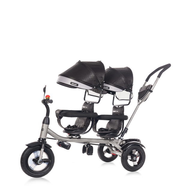 Chipolino Ticycle for twins "2PLAY" obsidian/silver TRK2P0242OS