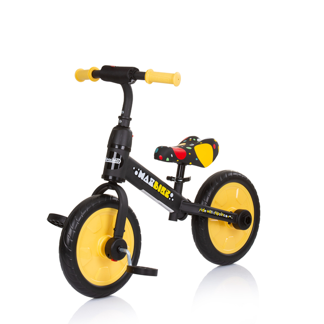 Chipolino Max Bike Ποδήλατο Ισορροπίας με Βοηθητικούς Τροχούς & Πετάλια 3+ ετών κίτρινο DIKMB0233YE