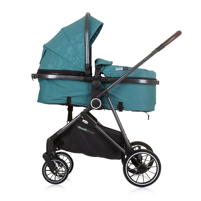 Chipolino Baby 3 in 1 Set transformable stroller "AURA" teal KKAUR02404TL