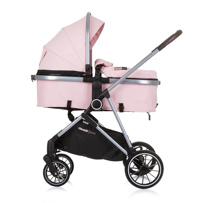 Chipolino Baby 3 in 1 Set transformable stroller "AURA" flamingo KKAUR02405FL