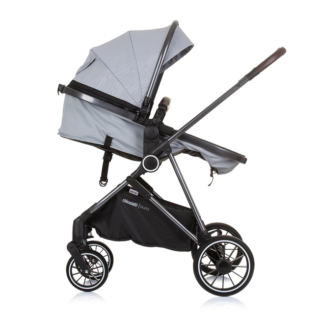 Chipolino Baby transformable stroller "AURA" ash grey KKAUR02402AS
