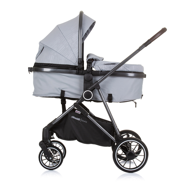 Chipolino Baby 3 in 1 transformable stroller "AURA" ash grey KKAUR02402AS
