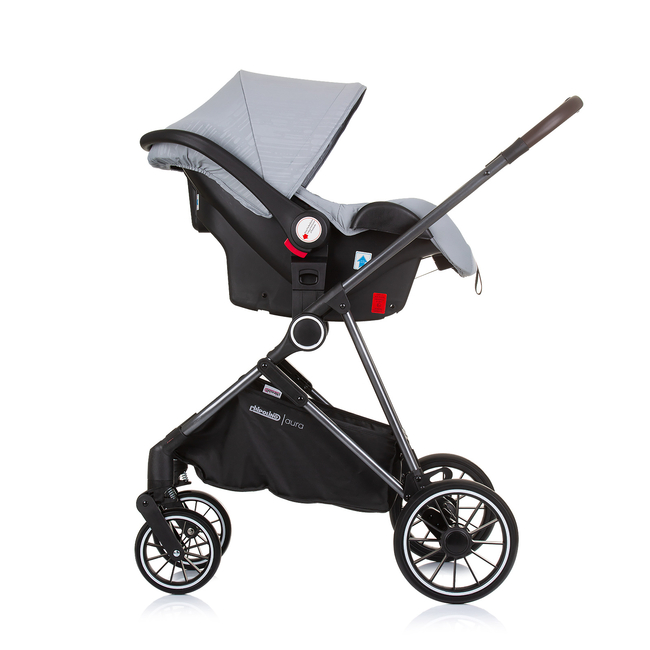 Chipolino Baby 3 in 1 transformable stroller "AURA" ash grey KKAUR02402AS