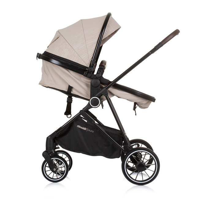 Chipolino Baby transformable stroller "AURA" macadamia KKAUR02403MA