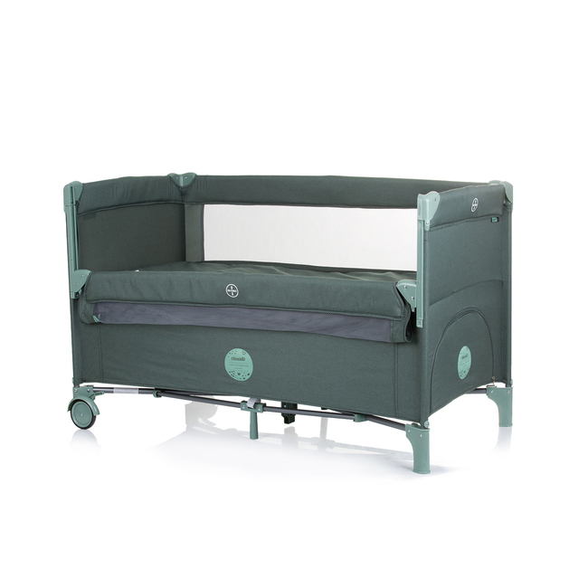 Chipolino Foldable travel cot with drop side Relax pine linen KOSIRE243PN