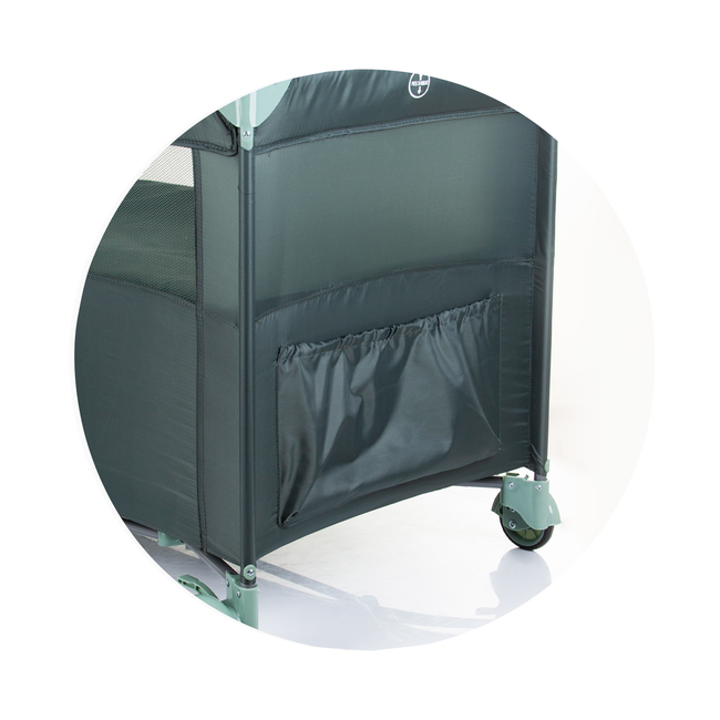 Chipolino Foldable travel cot with drop side Relax pastel green KOSIRE247PG