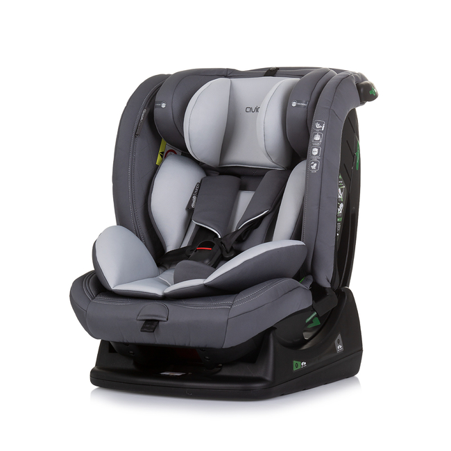 Chipolino Car seat I_SIZE 40-150 cm AVIATO ash grey STKAVT02403AS