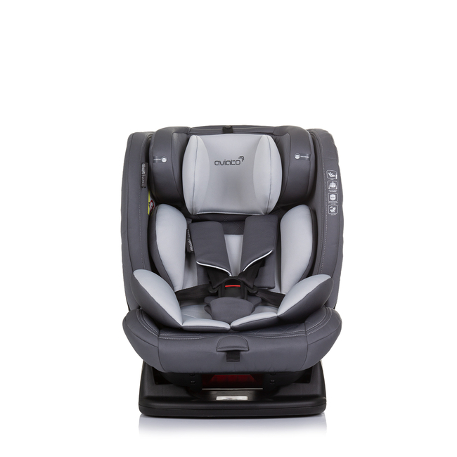 Chipolino Car seat I_SIZE 40-150 cm AVIATO ash grey STKAVT02403AS