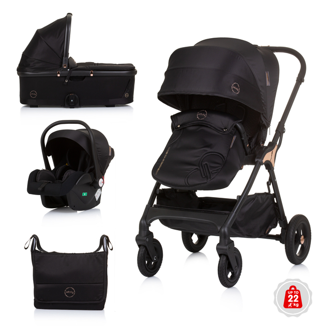 Chipolino Baby stroller up to 22 kg "Infinity" obsidian KKIF02401OB