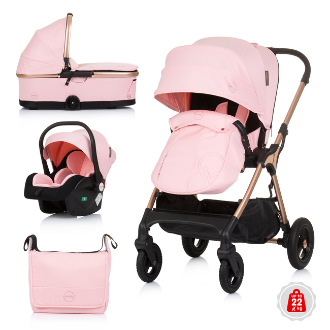 Chipolino Baby stroller up to 22 kg "Infinity" flamingo KKIF02405FL