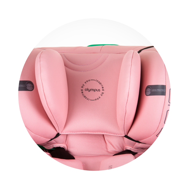 Chipolino Car seat I-SIZE 40-150 cm ISOFIX 360 "OLYMPUS" flamingo STKOL02405FL