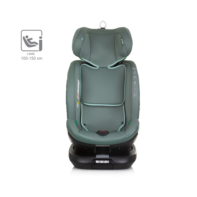 Chipolino Car seat I-SIZE 40-150 cm ISOFIX 360 "MAXIMUS" pastel green STKMM02404PG