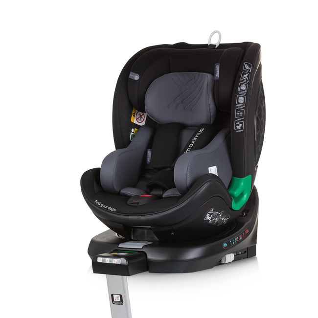 Chipolino Car seat I-SIZE 40-150 cm ISOFIX 360 "MAXIMUS" obsidian STKMM02401OB