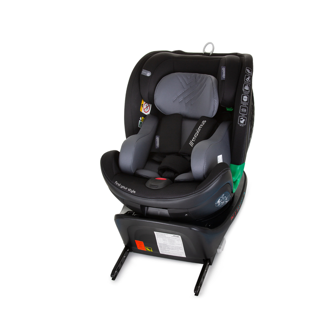 Chipolino Car seat I-SIZE 40-150 cm ISOFIX 360 "MAXIMUS" obsidian STKMM02401OB