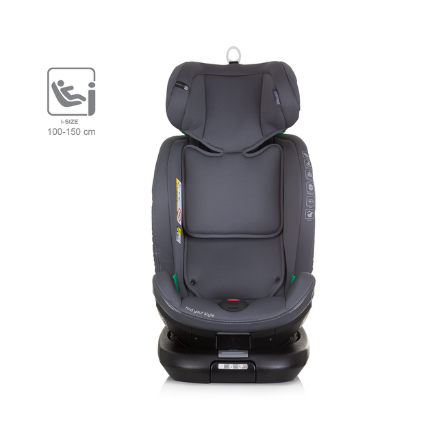 Chipolino Car seat I-SIZE 40-150 cm ISOFIX 360 "MAXIMUS" granite STKMM02402GN