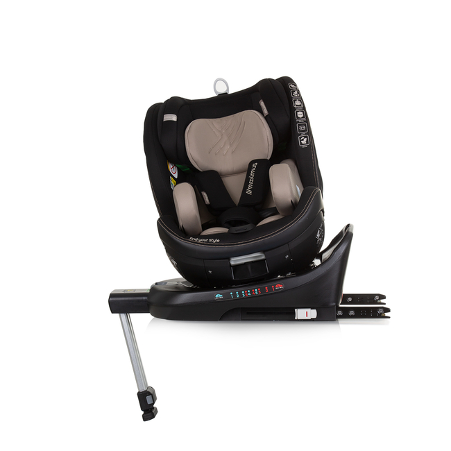 Chipolino Car seat I-SIZE 40-150 cm ISOFIX 360 "MAXIMUS" macadamia STKMM02403MA