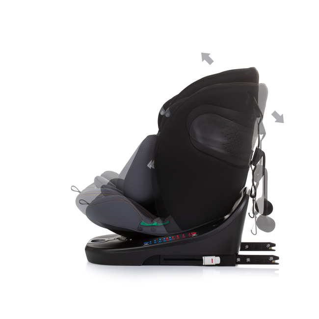 Chipolino MOTION I-SIZE 40-150 cm ISOFIX 360 Περιστρεφόμενο Κάθισμα αυτοκινήτου obsidian STKMOT02401OB