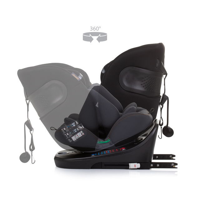 Chipolino MOTION I-SIZE 40-150 cm ISOFIX 360 Περιστρεφόμενο Κάθισμα αυτοκινήτου obsidian STKMOT02401OB