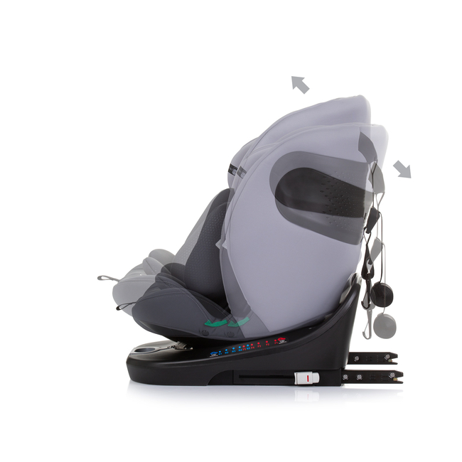 Chipolino MOTION I-SIZE 40-150 cm ISOFIX 360 Περιστρεφόμενο Κάθισμα αυτοκινήτου γρανίτης STKMOT02402GN