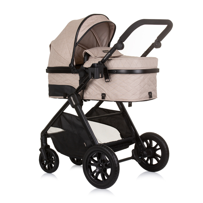 Chipolino Harmony 3 in 1 Children's transformable stroller with accessories macadamia KKHR02403MA