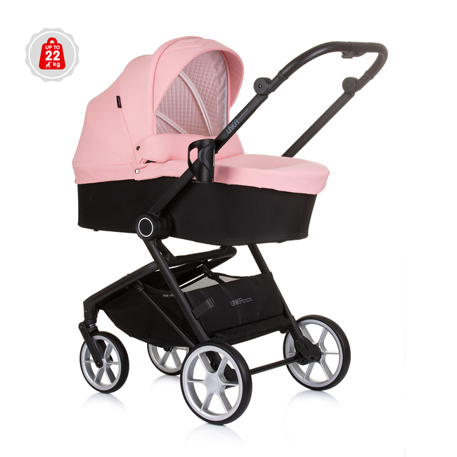 Chipolino Linea 3 in 1 Versatile Stroller 0 to 22 kg with accessories flamingo KKLI02404FL
