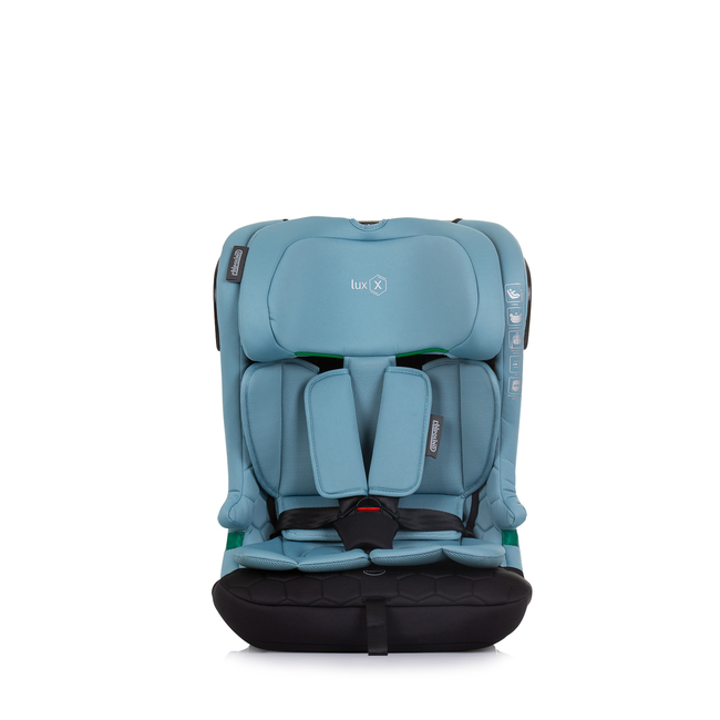 Chipolino Car seat I-SIZE 76-150 cm ISOFIX "LUX X" pastel blue/green STKLX0243PG