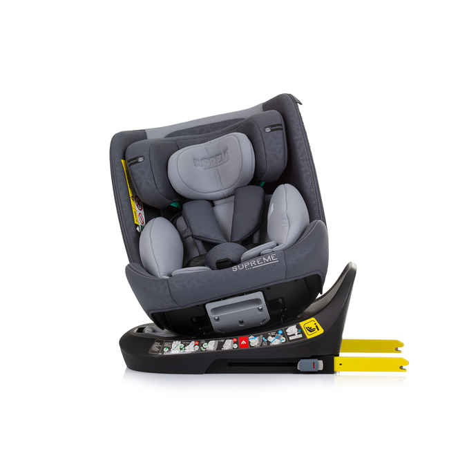 Chipolino Car seat I-SIZE 40-150 cm ISOFIX 360 "SUPREME" granite STKSU02402GN