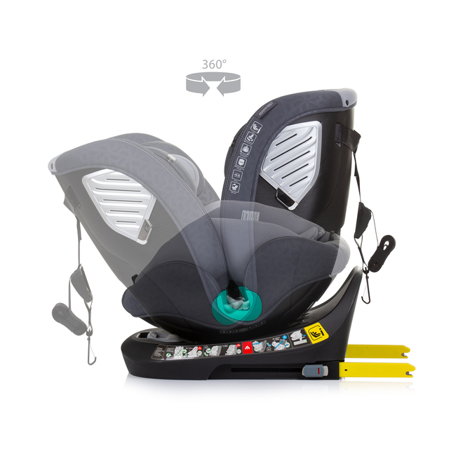 Chipolino Car seat I-SIZE 40-150 cm ISOFIX 360 "SUPREME" granite STKSU02402GN