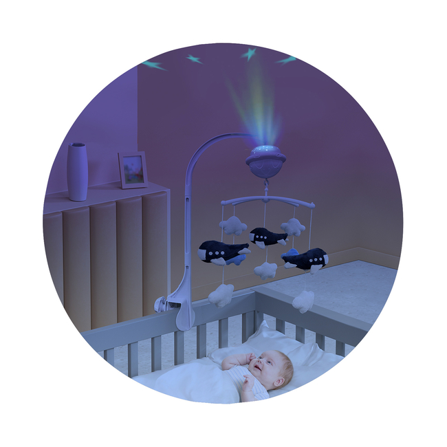 Chipolino Musical mobile for bed with projector "Planes" MILD02304PLA