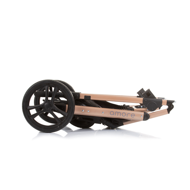 Chipolino Amore 3 σε 1 0-22kg Μεταμορφώσιμο καροτσάκι μωρού οψιδιανό/χρυσό KKAM02401OG