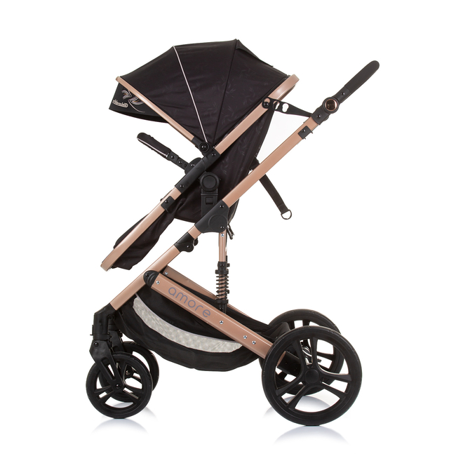 Chipolino Amore 3 σε 1 0-22kg Μεταμορφώσιμο καροτσάκι μωρού οψιδιανό/χρυσό KKAM02401OG