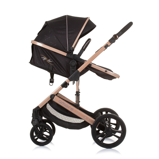 Chipolino Amore 3 σε 1 0-22kg Μεταμορφώσιμο καροτσάκι μωρού οψιδιανό/χρυσό KKAM02401OG