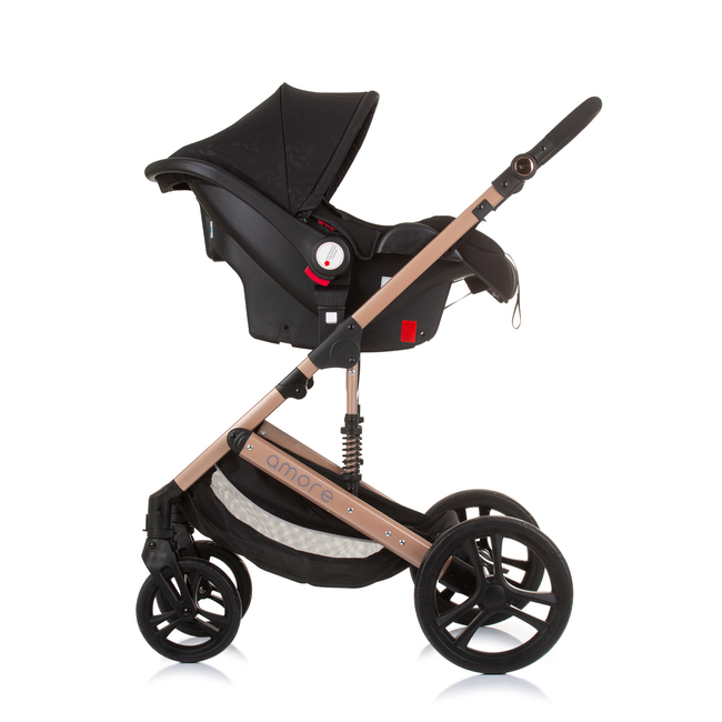 Chipolino Amore 3 σε 1 0-22kg Μεταμορφώσιμο καροτσάκι μωρού οψιδιανό/χρυσό KKAM02401OG