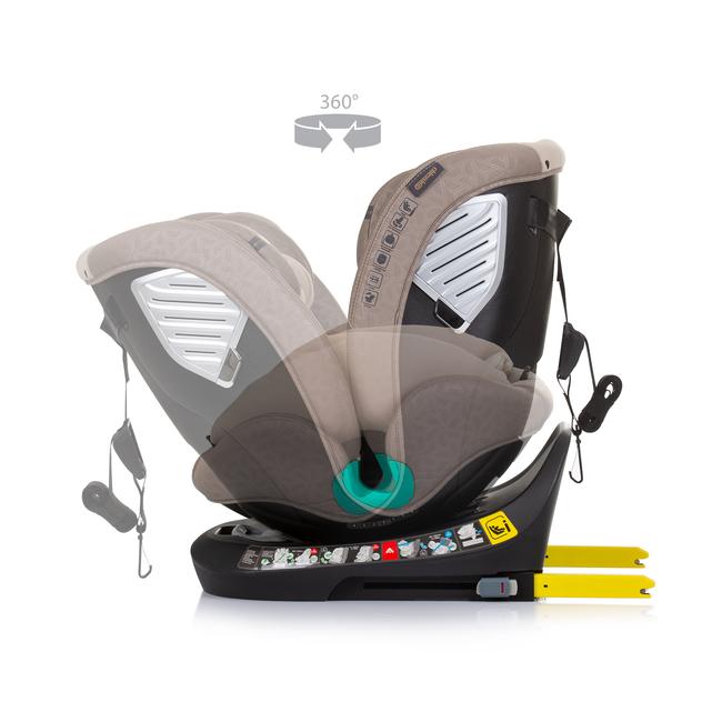 Chipolino Supreme I-SIZE 40-150 cm ISOFIX 360 Περιστρεφόμενο Κάθισμα αυτοκινήτου macadamia STKSU02403MA  - ΔΩΡΟ Προστασία Καθίσματος