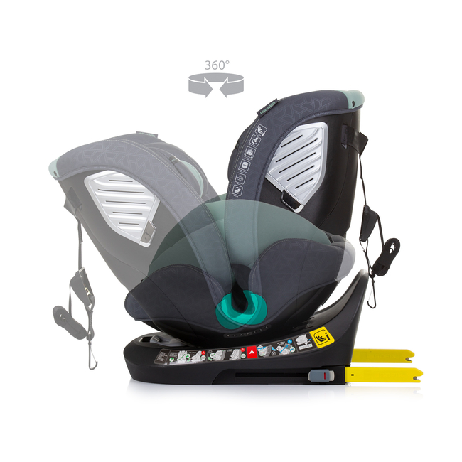 Chipolino Car seat I-SIZE 40-150 cm ISOFIX 360 "SUPREME" pastel green STKSU02404PG