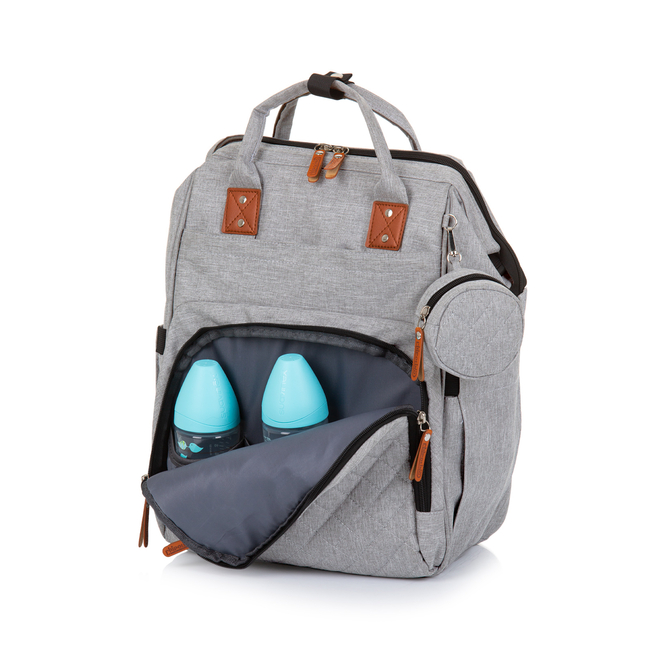 Chipolino Backpack/ Diaper bag for stroller ash grey CHRAB0243AS