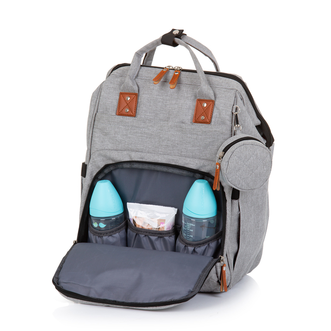 Chipolino Backpack/ Diaper bag for stroller ash grey CHRAB0243AS
