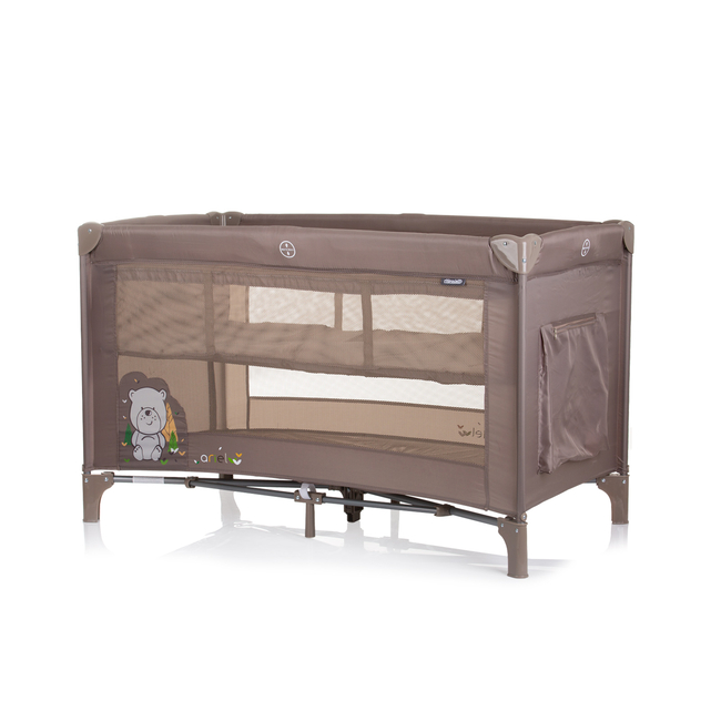 Chipolino Foldable travel cot "Ariel" macadamia KOSIAR242MA