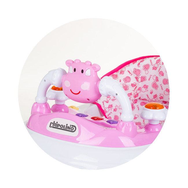 Chipolino Little Cow Περπατούρα μωρού με μουσική 6+m ροζ PRLC02304PI