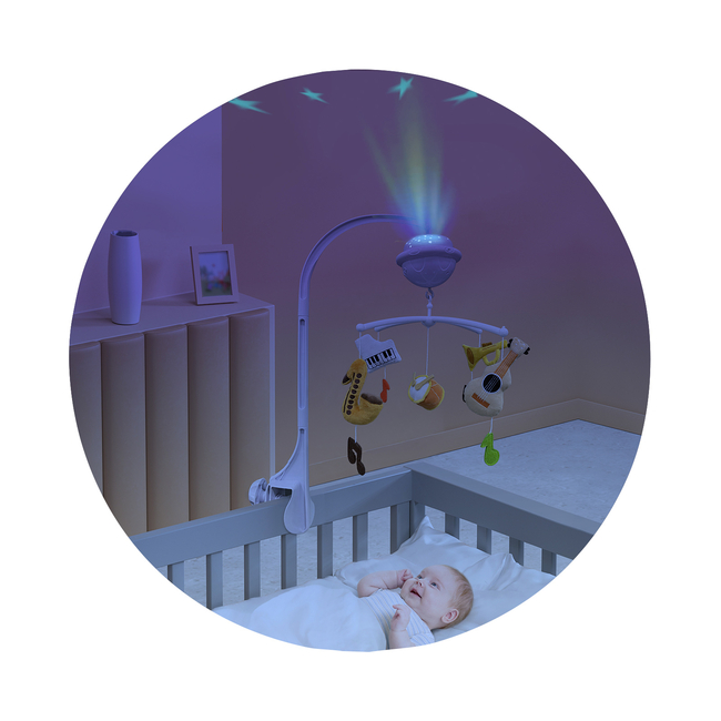 Chipolino Musical mobile for bed with projector "Music" MILD02306MUS