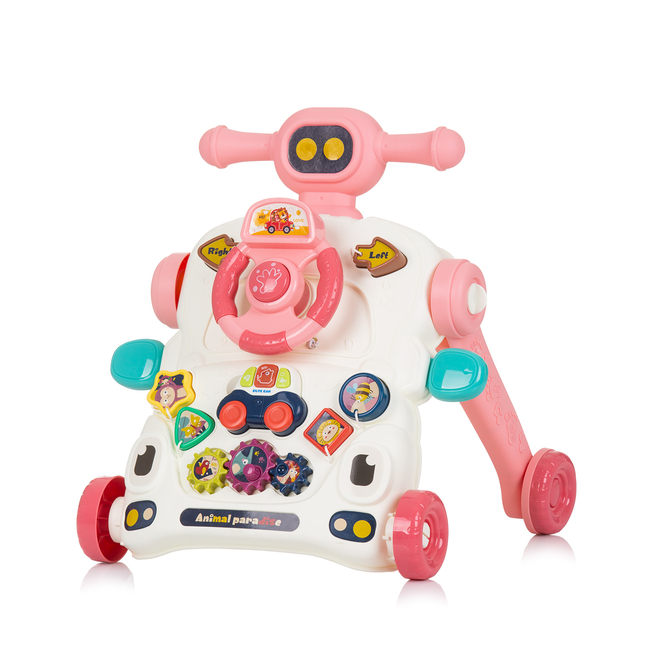 Chipolino Car 3 σε 1 Μουσική Περπατούρα 6+ μηνών ροζ MIKCAR0243PI