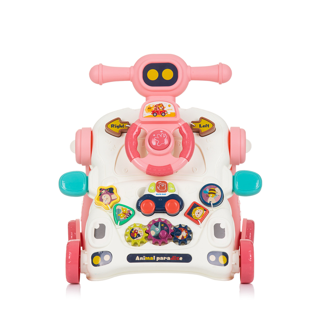 Chipolino Car 3 σε 1 Μουσική Περπατούρα 6+ μηνών ροζ MIKCAR0243PI