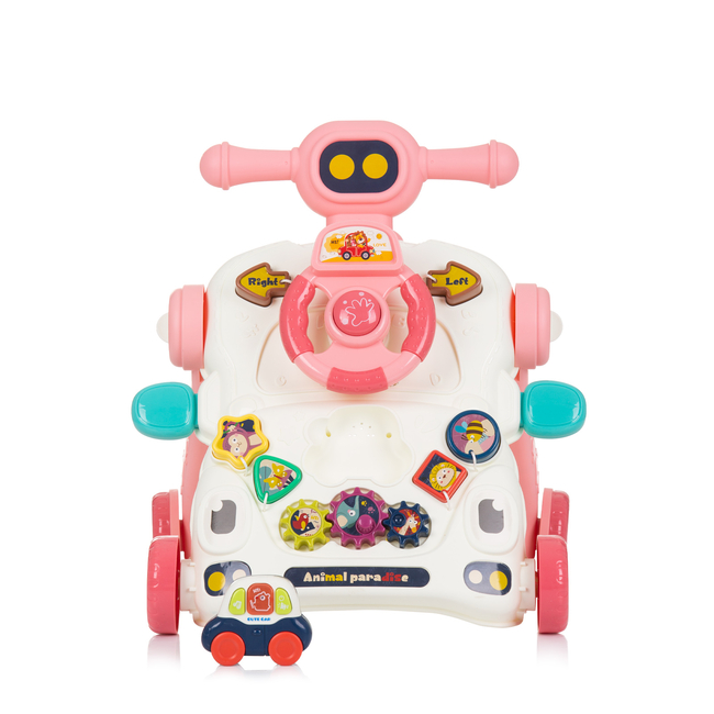 Chipolino Car 3 σε 1 Μουσική Περπατούρα 6+ μηνών ροζ MIKCAR0243PI