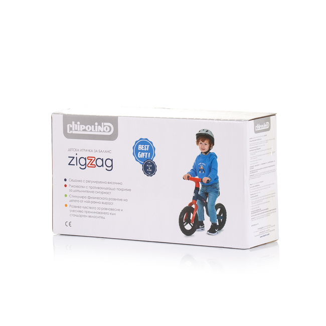 Chipolino Zig Zag Ποδήλατο ισορροπίας 3+ ετών ροζ DIKZZ02405PI