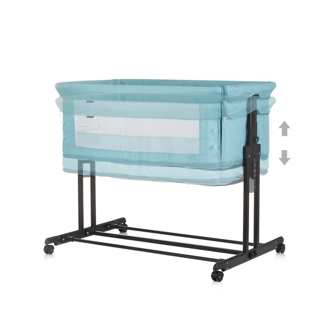 Chipolino Co-sleeping crib with drop side “Zen" pastel green KOSZE0205PG