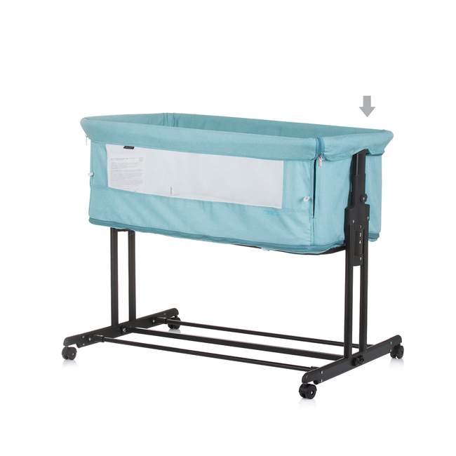 Chipolino Co-sleeping crib with drop side “Zen" pastel green KOSZE0205PG