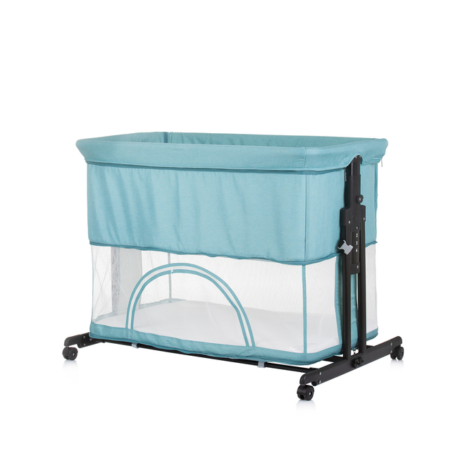 Chipolino Zen Λίκνο με πτυσσόμενη πλευρά Στρώμα Κουνουπιέρα παστέλ πράσινο KOSZE0205PG (Δώρο Super Απαλή Κουβερτούλα)