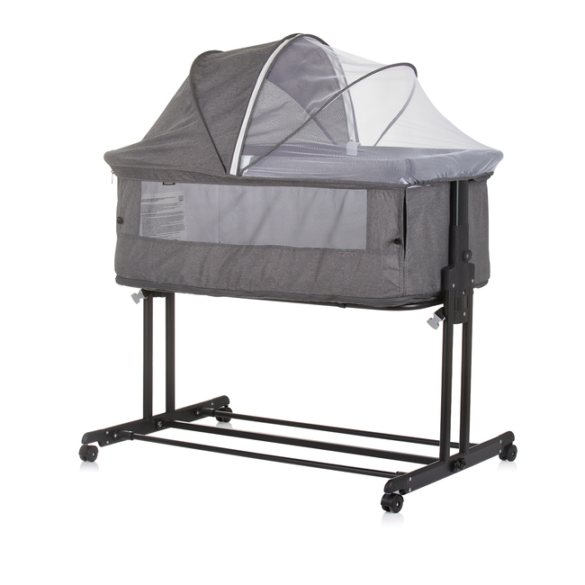 Chipolino Co-sleeping crib with drop side “Zen" granite KOSZE0202GN