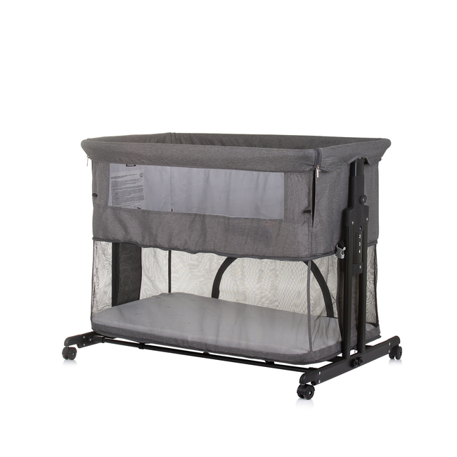 Chipolino Co-sleeping crib with drop side “Zen" granite KOSZE0202GN