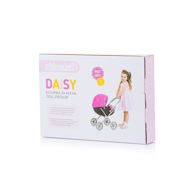 Chipolino Daisy καροτσάκι κούκλας καρδιές KZKDZ02403HE